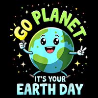 Go Planet Its Your Earth Day 2025  Flat Bill Trucker Hat