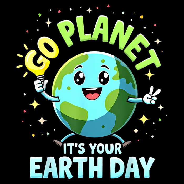 Go Planet Its Your Earth Day 2025  Flat Bill Trucker Hat