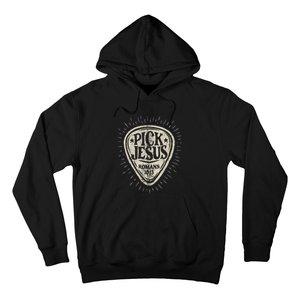 Guitar Pick Jesus Christian Music Guitarist Pastor Hoodie