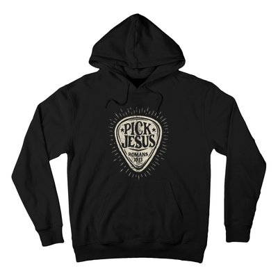 Guitar Pick Jesus Christian Music Guitarist Pastor Hoodie