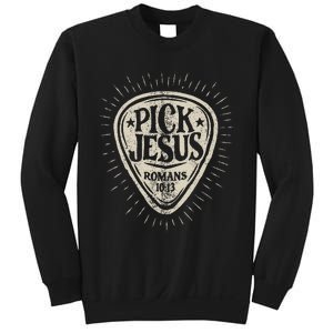 Guitar Pick Jesus Christian Music Guitarist Pastor Sweatshirt