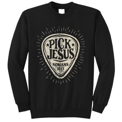 Guitar Pick Jesus Christian Music Guitarist Pastor Sweatshirt