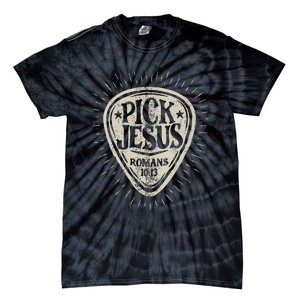 Guitar Pick Jesus Christian Music Guitarist Pastor Tie-Dye T-Shirt