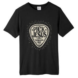 Guitar Pick Jesus Christian Music Guitarist Pastor Retro Tall Fusion ChromaSoft Performance T-Shirt