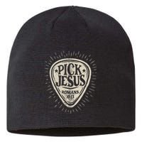 Guitar Pick Jesus Christian Music Guitarist Pastor Retro Sustainable Beanie