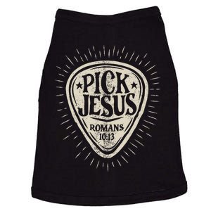 Guitar Pick Jesus Christian Music Guitarist Pastor Retro Doggie Tank