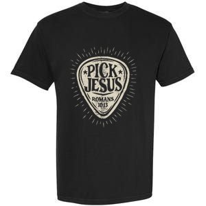 Guitar Pick Jesus Christian Music Guitarist Pastor Garment-Dyed Heavyweight T-Shirt