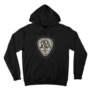 Guitar Pick Jesus Christian Music Guitarist Pastor Hoodie