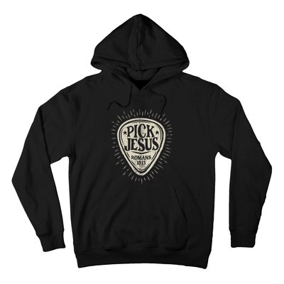 Guitar Pick Jesus Christian Music Guitarist Pastor Hoodie