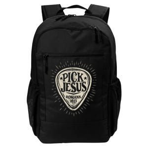 Guitar Pick Jesus Christian Music Guitarist Pastor Daily Commute Backpack