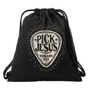 Guitar Pick Jesus Christian Music Guitarist Pastor Drawstring Bag