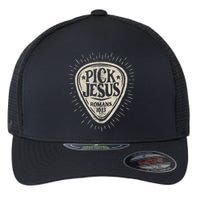 Guitar Pick Jesus Christian Music Guitarist Pastor Retro Flexfit Unipanel Trucker Cap