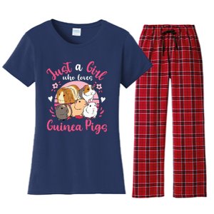 Guinea Pig Just A Girl Who Loves Guinea Pigs Women's Flannel Pajama Set