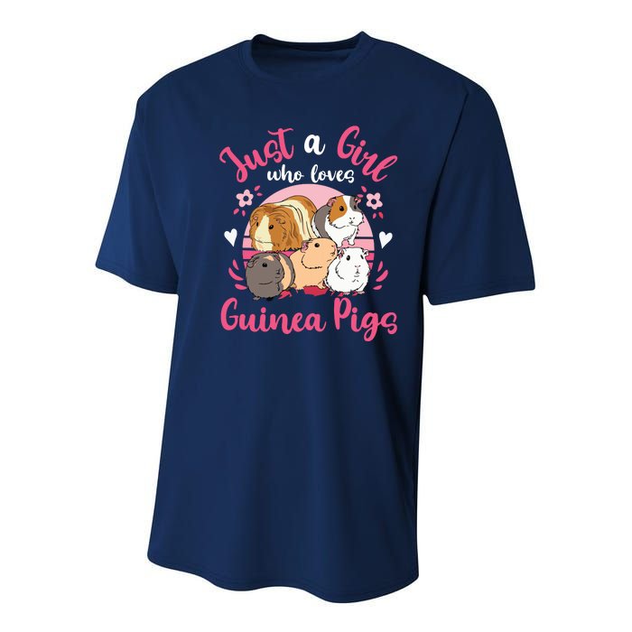 Guinea Pig Just A Girl Who Loves Guinea Pigs Youth Performance Sprint T-Shirt