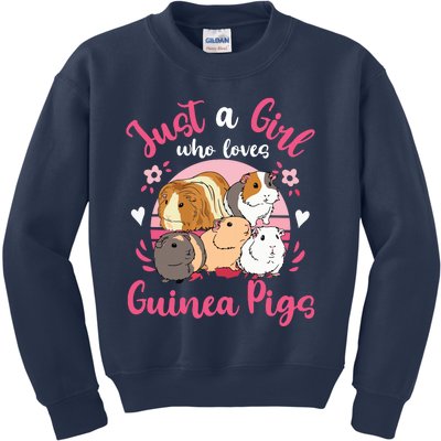 Guinea Pig Just A Girl Who Loves Guinea Pigs Kids Sweatshirt