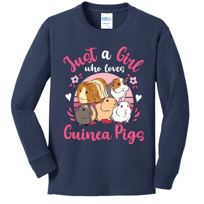 Guinea Pig Just A Girl Who Loves Guinea Pigs Kids Long Sleeve Shirt