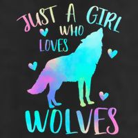Just a Girl Who Loves wolves Watercolor Hat