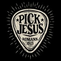 Guitar Pick Jesus Christian Music Guitarist Pastor Retro Womens T-Shirt