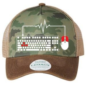 Gaming Pc Keyboard Mouse Christmas Gift Gamer Heartbeat Cool Gift Legacy Tie Dye Trucker Hat