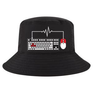 Gaming Pc Keyboard Mouse Christmas Gift Gamer Heartbeat Cool Gift Cool Comfort Performance Bucket Hat