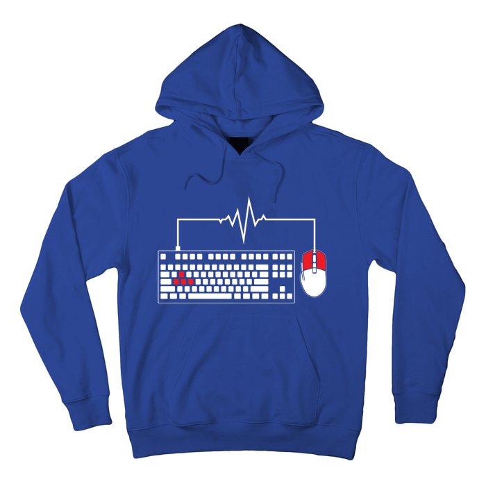 Gaming Pc Keyboard Mouse Christmas Gift Gamer Heartbeat Cool Gift Hoodie