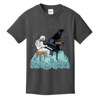 Grand Piano Kids Pianist Gift Astronaut Music Piano Kids T-Shirt