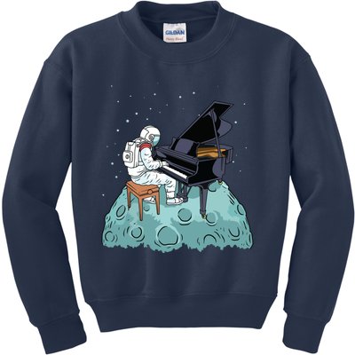 Grand Piano Kids Pianist Gift Astronaut Music Piano Kids Sweatshirt