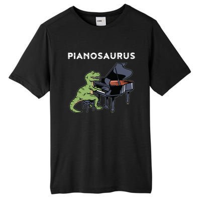 Grand Piano Kids Pianist Gift Dinosaur Music Piano Tall Fusion ChromaSoft Performance T-Shirt