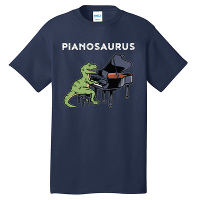 Grand Piano Kids Pianist Gift Dinosaur Music Piano Tall T-Shirt