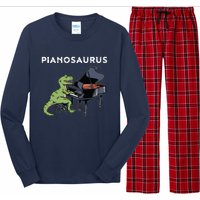 Grand Piano Kids Pianist Gift Dinosaur Music Piano Long Sleeve Pajama Set