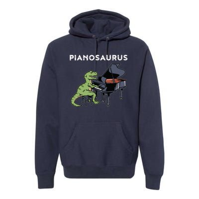 Grand Piano Kids Pianist Gift Dinosaur Music Piano Premium Hoodie