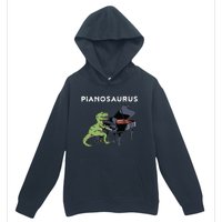 Grand Piano Kids Pianist Gift Dinosaur Music Piano Urban Pullover Hoodie