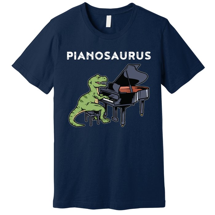 Grand Piano Kids Pianist Gift Dinosaur Music Piano Premium T-Shirt