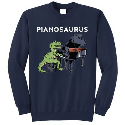 Grand Piano Kids Pianist Gift Dinosaur Music Piano Tall Sweatshirt