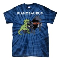 Grand Piano Kids Pianist Gift Dinosaur Music Piano Tie-Dye T-Shirt