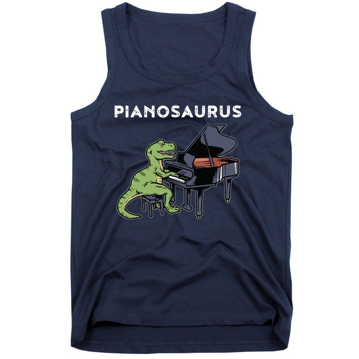 Grand Piano Kids Pianist Gift Dinosaur Music Piano Tank Top