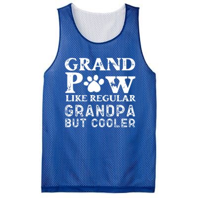 Grand Paw Like A Regular Grandpa But Cooler Gift Father Day Cute Gift Mesh Reversible Basketball Jersey Tank