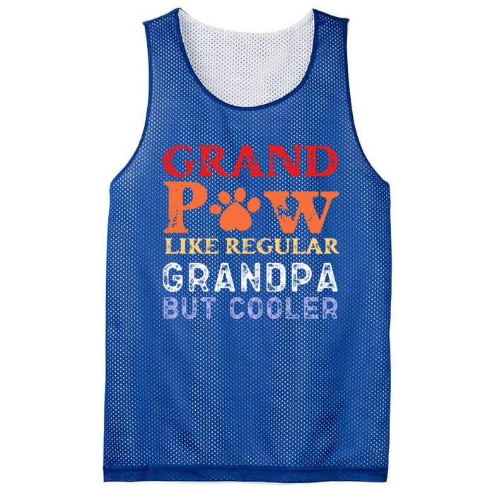 Grand Paw Like A Regular Grandpa But Cooler Gift Father Day Gift Mesh Reversible Basketball Jersey Tank