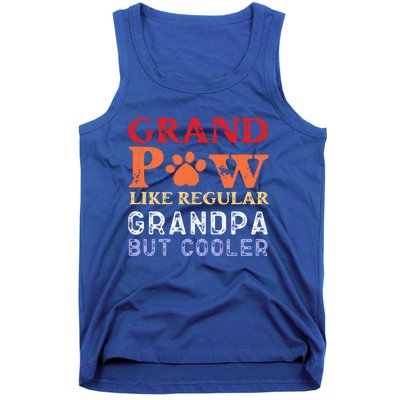 Grand Paw Like A Regular Grandpa But Cooler Gift Father Day Gift Tank Top