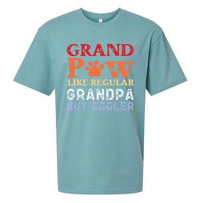 Grand Paw Like A Regular Grandpa But Cooler Gift Father Day Gift Sueded Cloud Jersey T-Shirt