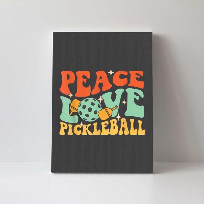 Groovy Peace Love Pickleball Pickleball Player Best Gift Pickleballers Canvas