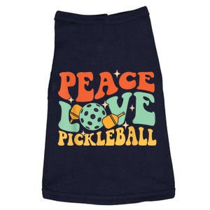 Groovy Peace Love Pickleball Pickleball Player Best Gift Pickleballers Doggie Tank