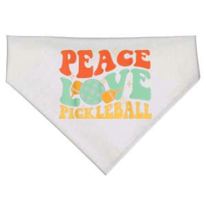 Groovy Peace Love Pickleball Pickleball Player Best Gift Pickleballers USA-Made Doggie Bandana