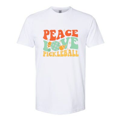 Groovy Peace Love Pickleball Pickleball Player Best Gift Pickleballers Softstyle® CVC T-Shirt