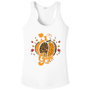 Gigi Pumpkin Leopard Print Sunflower Grandma Halloween Fall Long Sleeve Ladies PosiCharge Competitor Racerback Tank