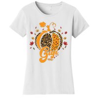 Gigi Pumpkin Leopard Print Sunflower Grandma Halloween Fall Long Sleeve Women's T-Shirt