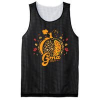 Gma Pumpkin Leopard Print Sunflower Grandma Halloween Fall Mesh Reversible Basketball Jersey Tank