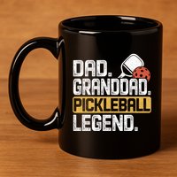 Granddad Pickleball Legend Dad Funny Great Gift 11oz C Handle Ceramic Mug