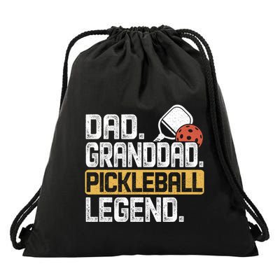 Granddad Pickleball Legend Dad Funny Great Gift Drawstring Bag