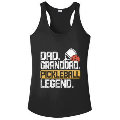 Granddad Pickleball Legend Dad Funny Great Gift Ladies PosiCharge Competitor Racerback Tank